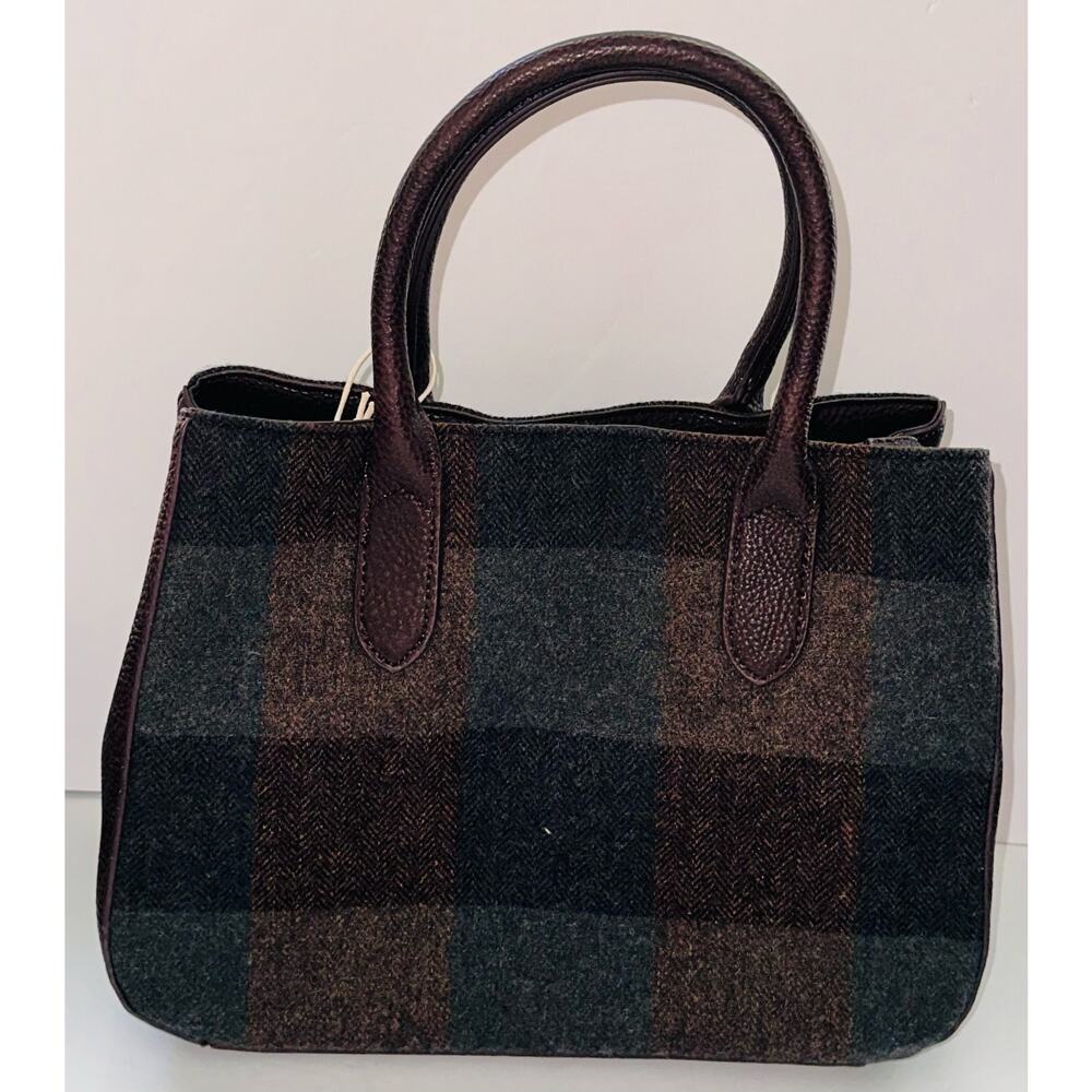 Joules THERNWELL TWEED Grab Bag ~ Green Tweed - Picture 2 of 3